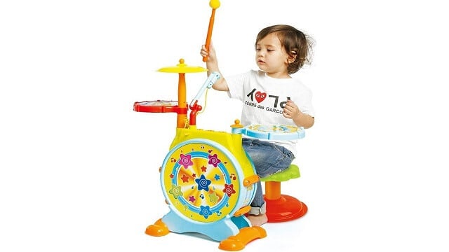 Prextex Kids' Electric Toy Drum Set